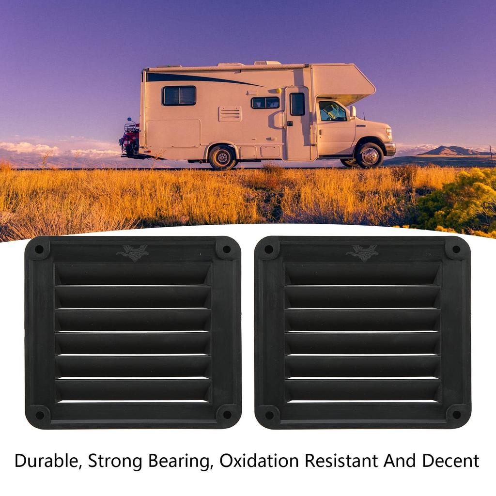 VGEBY 2pcs Air Vent Ventilation Sidewall Easy To Use Simple Appearance Replacement Air Vent for Wall (Black)