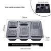 Caja de almuerzo para llevar Qīwēi desechable con múltiples compartimentos
