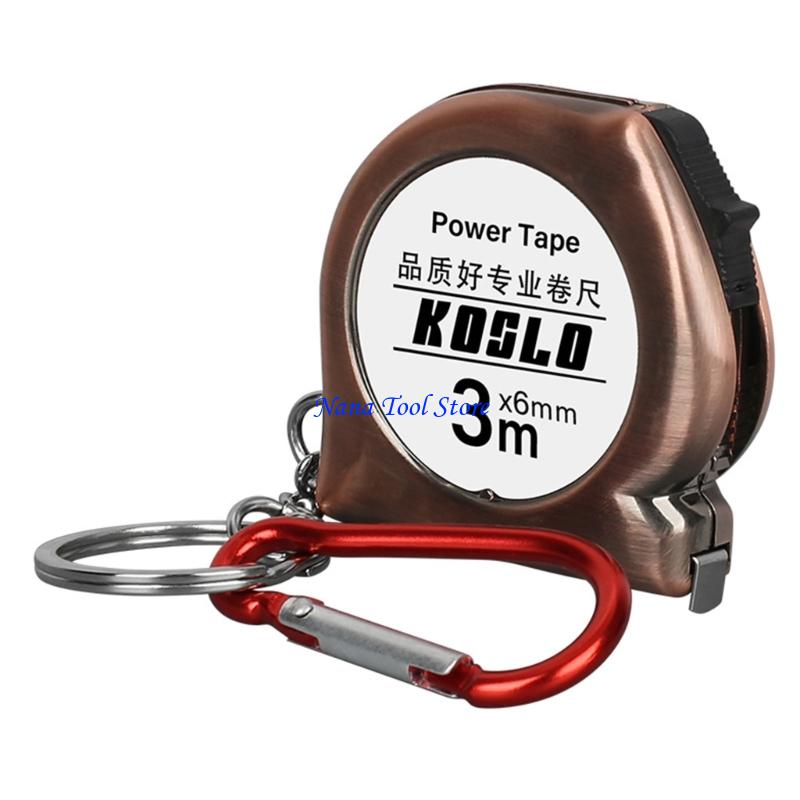 

31GJ 3Meter Tape Measure Durability ABS Steel Belt with Carabiner For Indoor Outdoor Use бронзовий