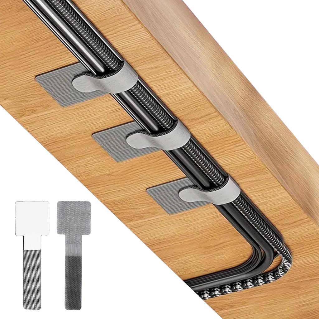60pcs Adjustable Adhesive Cord Organizers Power Cord Storage Cable Manager Desk Wire Winder Easy Installation