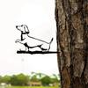 Metal Animal Sculptures for Backyard Patio Wall Decoration Birds Dogs Dragons Fairies