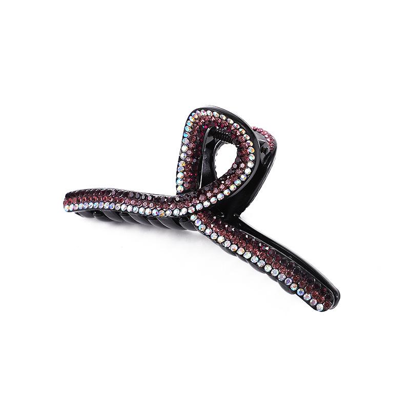 Elegant Rhinestone Diamond-Studded Shark Clip for Women