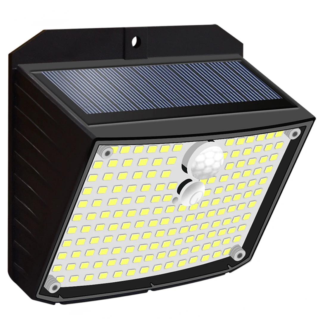 

318/248/158 светодиодных солнечных фонарей для наружного сада, настенный светильник с датчиком движения PIR, водонепроницаемый уличный прожектор IP65