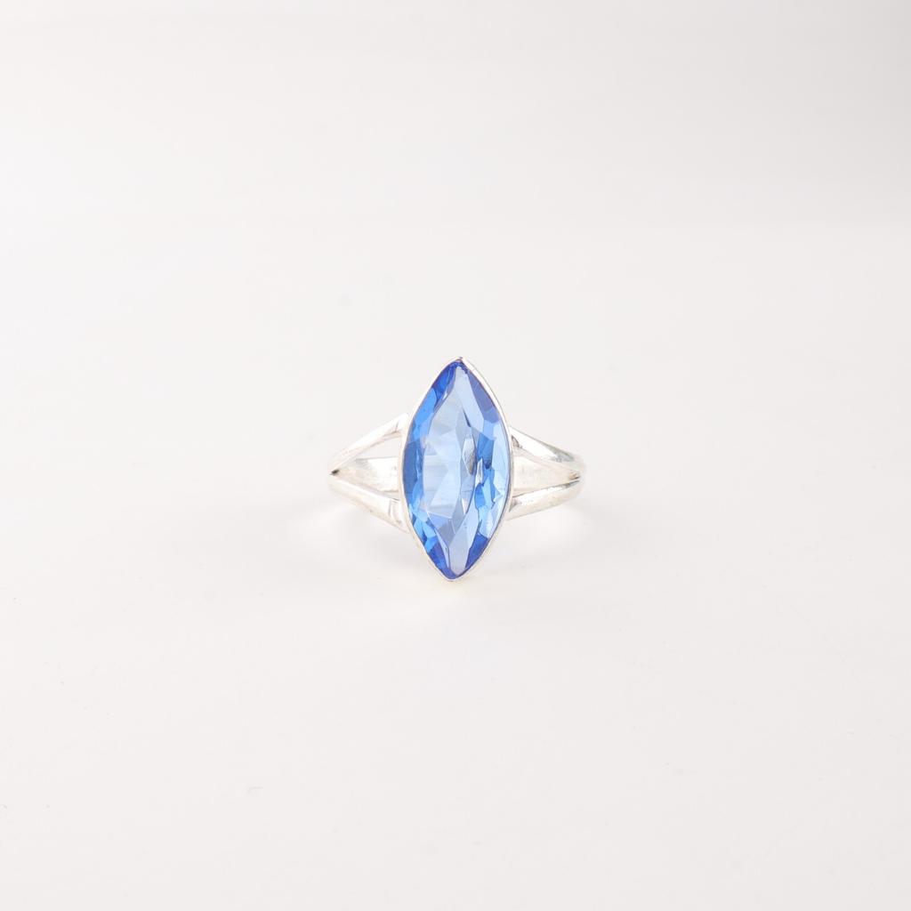 Tanzanite Gemstone 925 Sterling Silver Jewelry Handmade Engagement Ring For Gift RR-23-5