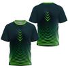 Fashion 3D Gradient Print T Shirt For Men Outdoor Tennis Tracksuits Summer Quick Dry Sports Short Sleeve Casual O-neck Loose Top