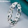 925 Sterling Silver 8 Words 7-10# Ring for Women Wedding Charm Engagement Fashion Jewelry