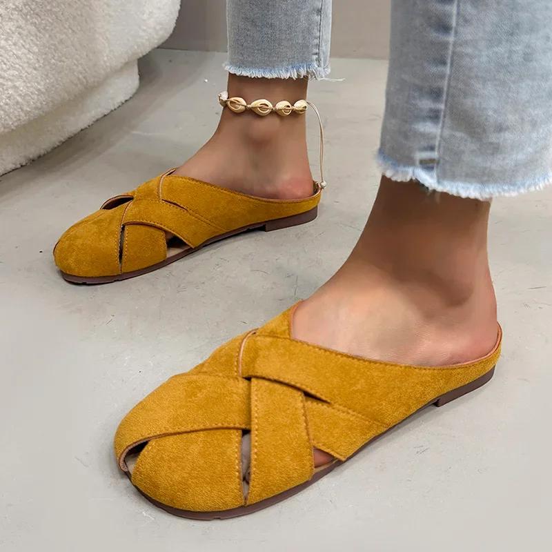 Balerini de damă Papuci Casual Slingback Saboți Pantofi Sandale Confortabile pentru Femei 2025 Vară Designer Nouă Tendință Brand Rochie Femei Zapatillas