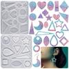 Star Leaf Heart Moon Silicone Mold with Hole Earring Pendant Molds for Women Girl Teen Star Moon Resin Earring Moulds