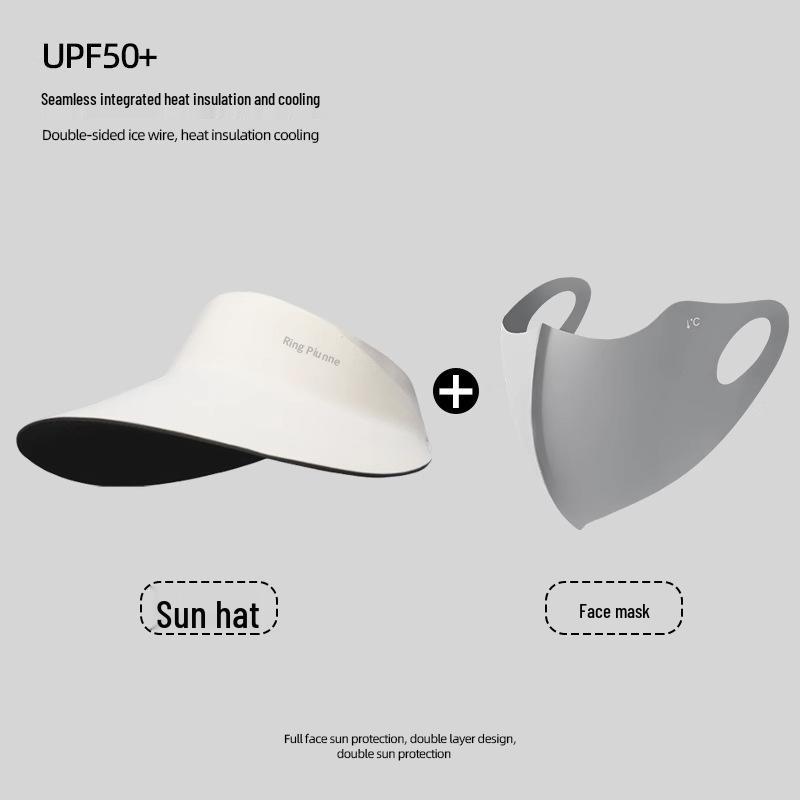 Women's Seamless Foldable Anti-UV Topless Sun Hat for Summer Sports