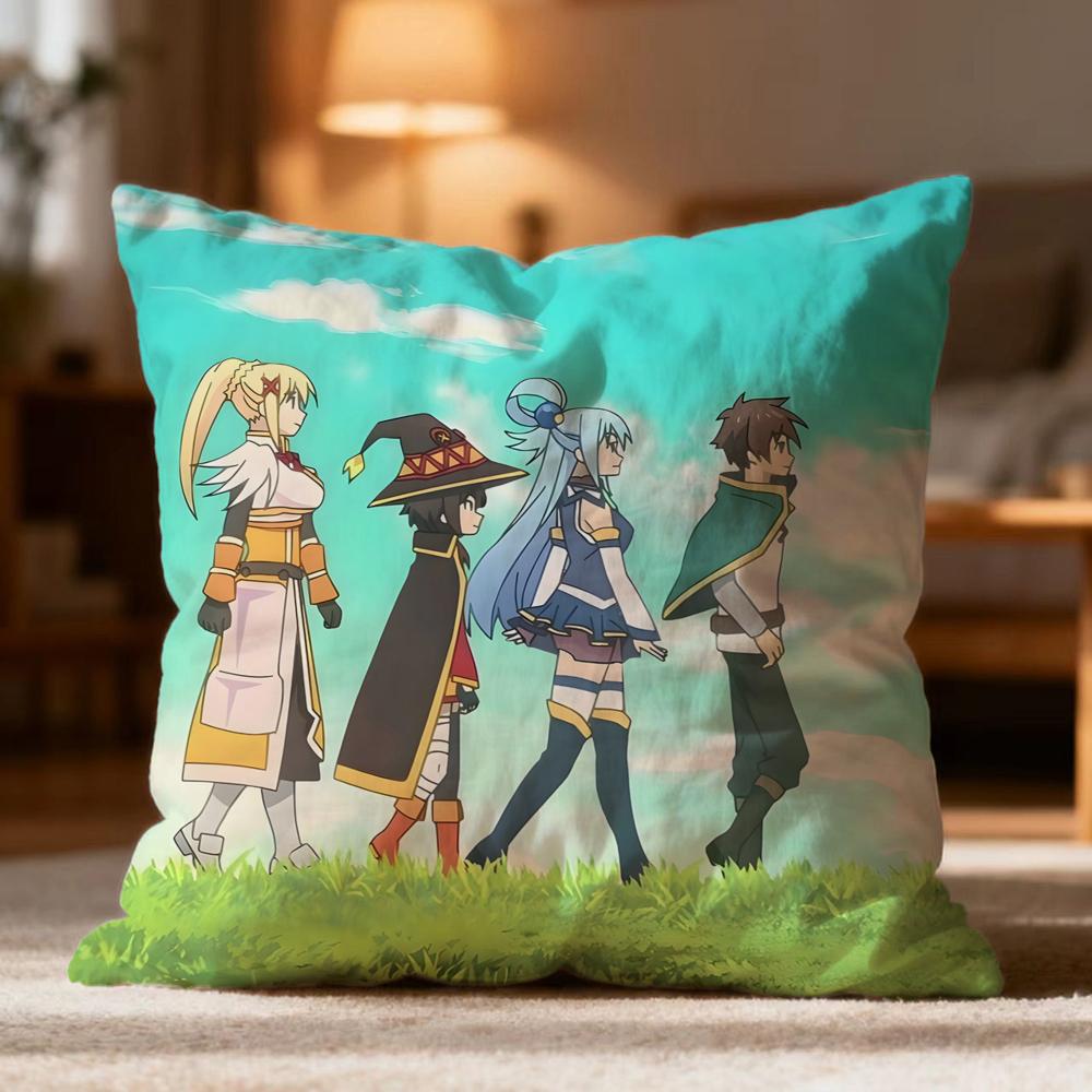 

Fashion IIsekai Quarteted Cushion Cover Soft Washable Pillow Case Multi-Scene for Couch Bed Travel Office Use 30cmx30cm