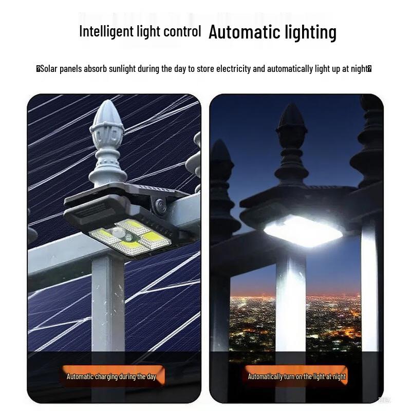 Lishi Solar LED Clip Light with Motion & Light Sensor