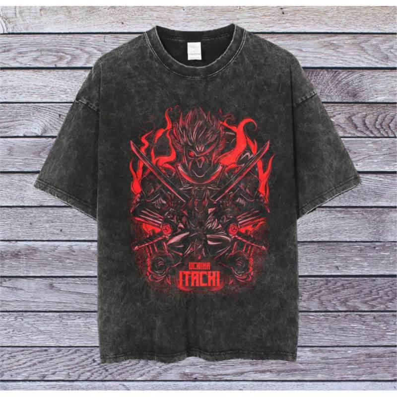 Custom Anime Wash Short-Sleeve Tee 2024