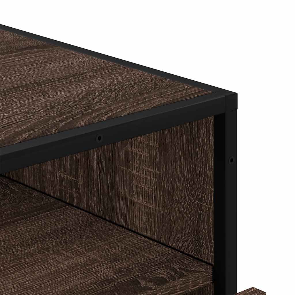Drawer Cabinet in Brown Oak Look 70 x 41 x 70 cm Engineered Wood