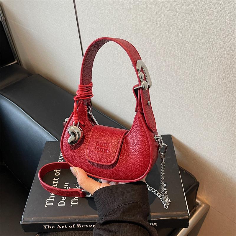 New Bag Simple Niche Crescent Bag Texture Shoulder Bag Women's Messenger Bag Women's Bag