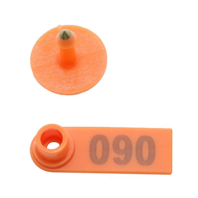 100 Stück Schweine Rinder Ohrmarken Schafe Ziegen Markierungs-Ohrringe Laserbedruckte Nummern Informationstafel Nutztiere Identifikationskarte