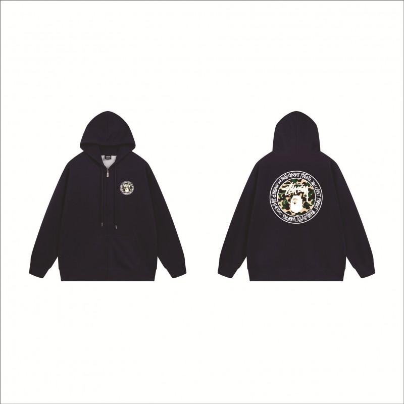 Stu Print Kapuzenpullover Langarm Herren Damen Winter Freizeit Übergroß Pullover