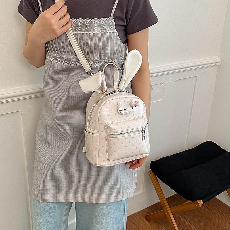Schoolbag Premium School Bag Backpack Women's Travel Light Backpack 1011 New Summer Fashion Niche Polka Dot Commuter Bag