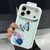 For iPhone 18 Pro Max Case Colorful Butterfly Leather Texture Silicone Cover For iPhone 17 16 15 14 13 Pro Max 16E 17E