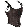 Elegantní Retro Gotický Pletený Korzet pro Ženy Sexy Hnědý Každodenní Ležérní Bustier Párty Klub Steampunk Styl