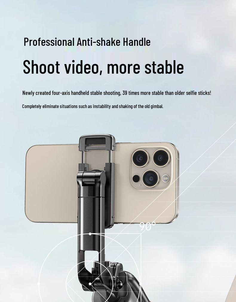 2025 Anti-Wackel Tragbarer Selfie-Stick & Handyhalter für Bodenfotografie