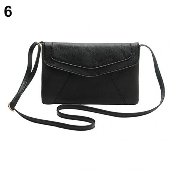 

Модная женская сумка из искусственной кожи через плечо сумка-мессенджер None чёрный