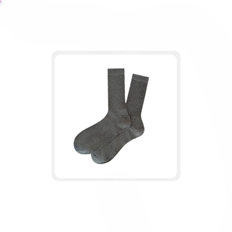 Female Spring and Summer Thin Draw A Versatile Breathable Sweat Absorbing Solid Color Tube Stack Socks