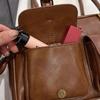 Women's Korean Retro Shoulder Bag Multifunctional Large Capacity Letter Handbag Fashionable Commuting Versatile Shoulder Bag Boston Bowling Bag