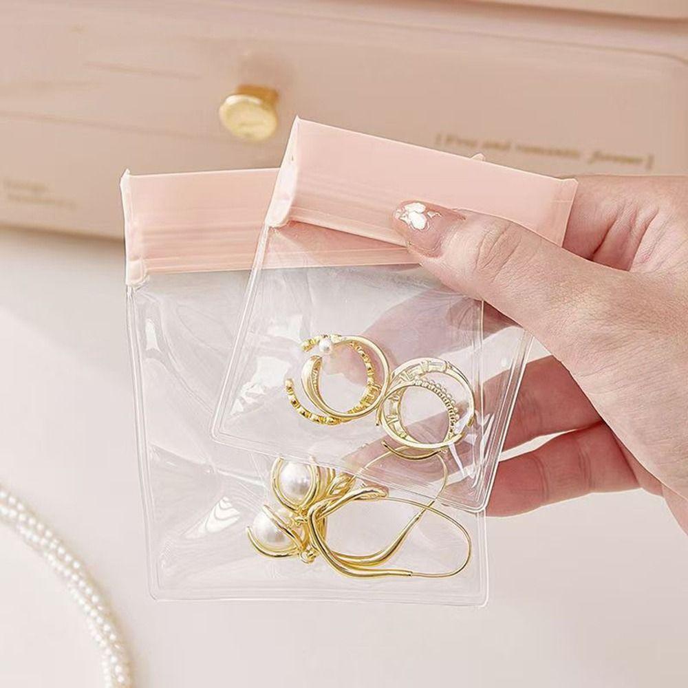 20Pcs Transparent Jewelry Package Bags Double Zip Small Earrings Bracelet Storage Pouch  Travel