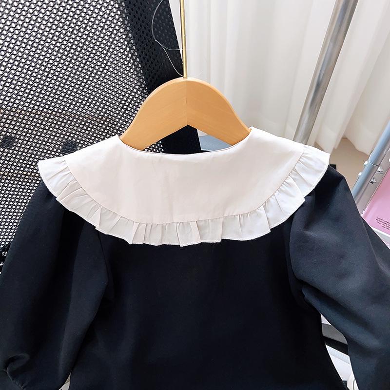 Mädchen Mittellanges Herbst Prinzessin Sweatshirt Kleid - RQ298