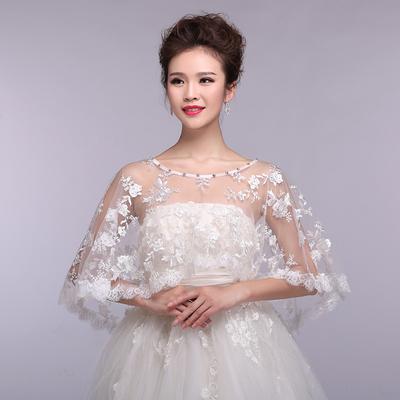 Summer White/Red Wedding Bolero Lace Appliques Shrug Shawl Women Bolero Wraps Wedding Jacket Feminina Mariage Accessories
