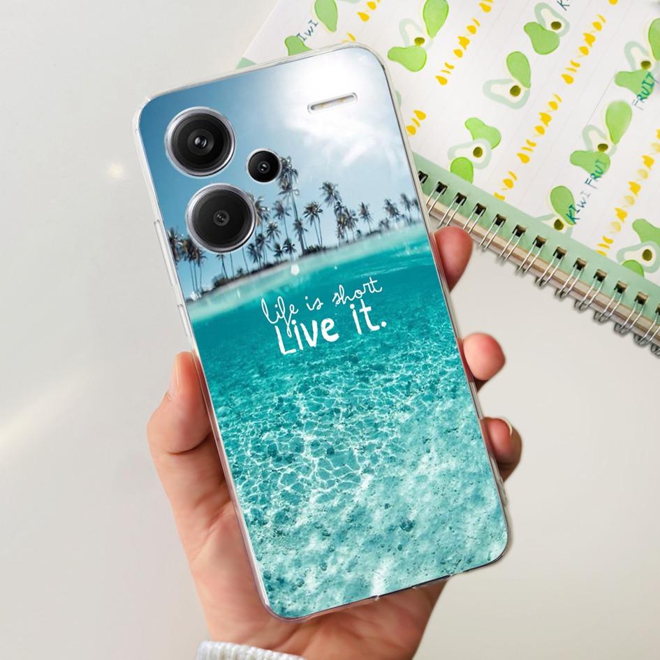For Xiaomi Redmi Note 13 5G Case Luxury Marble Transparent Phone Cover For Redmi Note 13 Pro Plus Funda on Note 13 Pro 5G Bumper