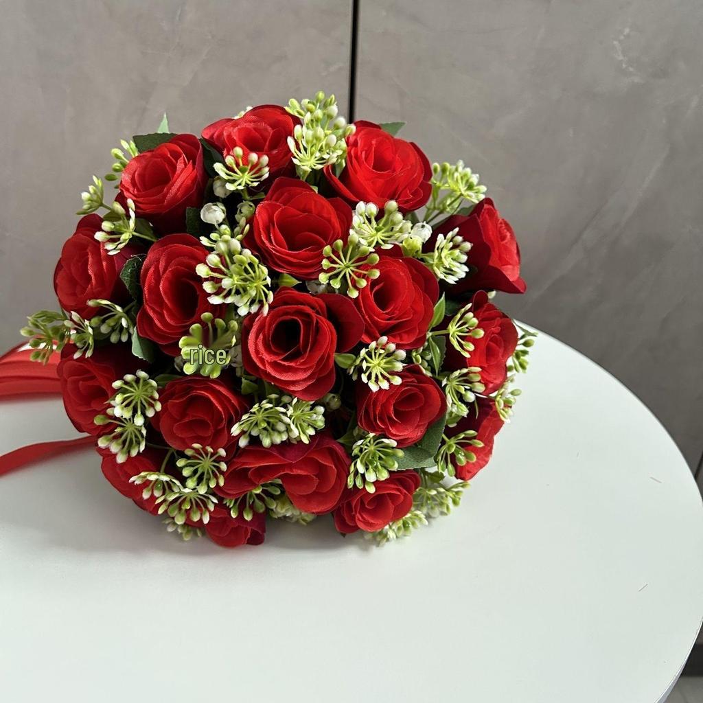 Korean Style High-End Rose Bridal Bouquet for Weddings & Photoshoots