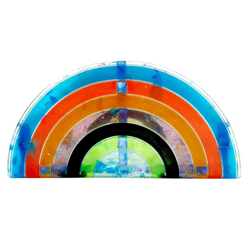 Multipurpose Rainbow Pen Holder Silicone Mould Versatile Castes Set for Home and Office Decoration and Jewelry Storage