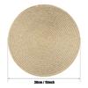 Set of 6 36cm/38cm Ramie Round Table Mat Braided Placemats Washable Non-Slip Kitchen Dining Tableware Bowl Pads Cup Coasters