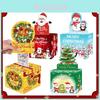 Christmas Themed Pattern Paper Box Set Holiday Decoration Props For Family And Friends