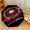 Eintracht Frankfurt Automatischer 3-fach Regenschirm 8-Speichen Winddichter Faltregenschirm Sonnenschutz Regenschutz Für Outdoor Reisen Tägliche Nutzung
