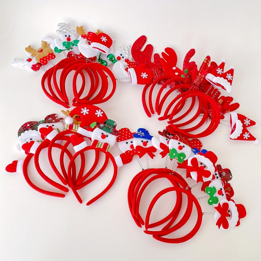5/20pcs Festive Hair Bands - Colorful Adorable Hair Accessories for Party/Christmas, Cute Party Hair Clips & Holiday Decor