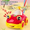 Children S Push Along Toy Car Push Walker 2 Section Rod With Bell Moving Parts
