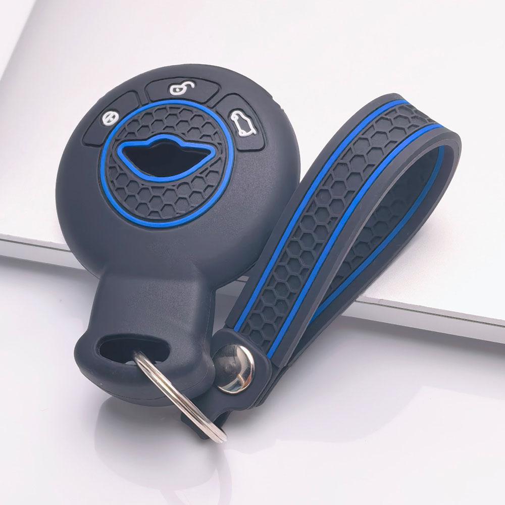 Key Shell Cover for BMW Cooper Roadster R55 R56 R57 R58 R59 with Keychain Protective Accessory Key Fob Protection Replacement Daily Use