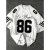 Minimalist sports number and text streetwear T-shirt