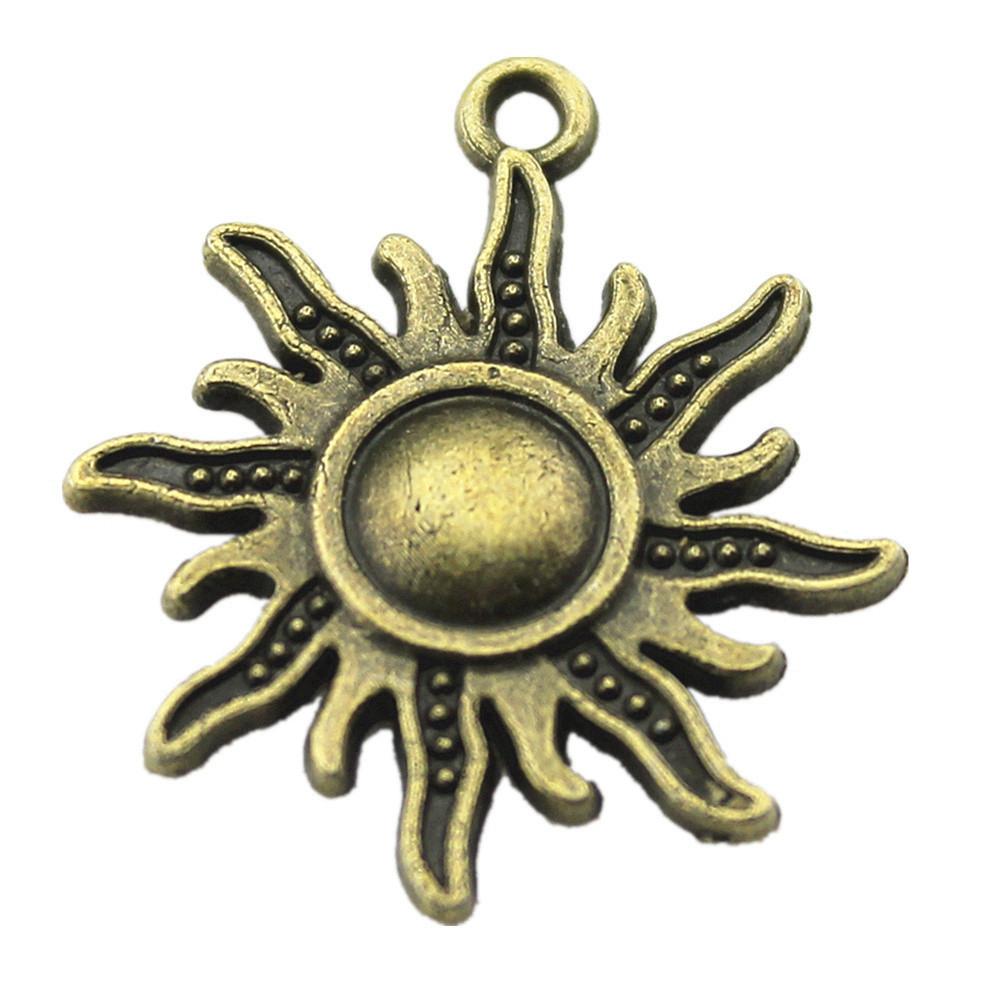 Sun And Moon Face Charms Multi Color Alloy Pendants For Celestial Themed Jewelry