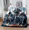 Cross Templars Knight Flannel Blanket Soft Warm All-Season Throw, Design for Camping, Car Travel, Hiking Sofa, Bed, Office Perfect Gift for Parties