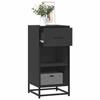 VidaXL Black Buffet 35.5x35x76 Cm Engineered Wood and Metal, Storage Cabinet, Entryway Furniture, Accent Furniture, Furniture 848954