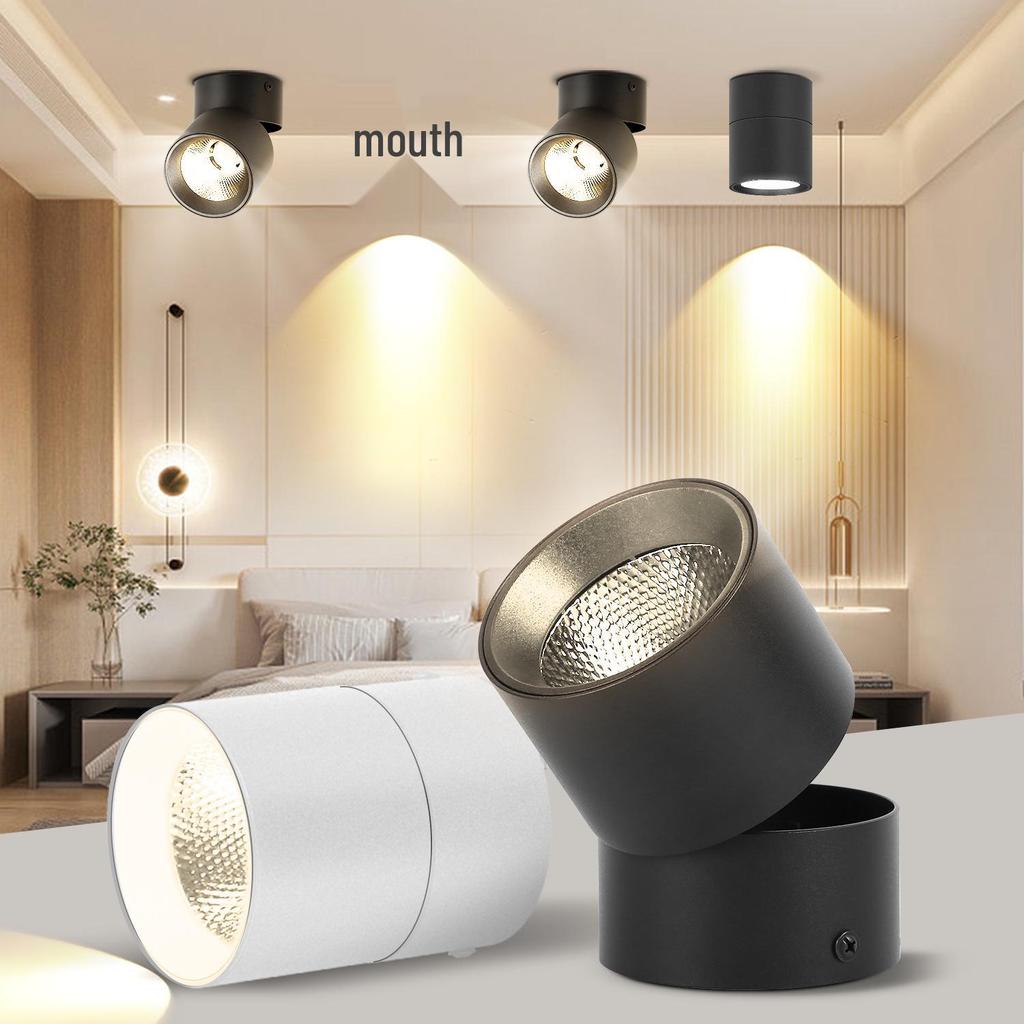 LED Folding Downlight: Surface-Mounted COB Spotlight for Hotel Walls and Ceilings
