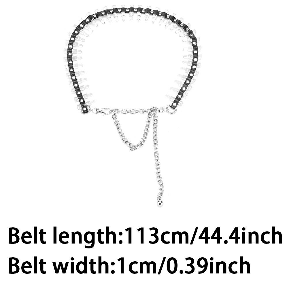 Waist Chain Ladies Summer Accessories Chain Belt Punk Bullet Waist Chain With Skirt Suit Jeans Belt