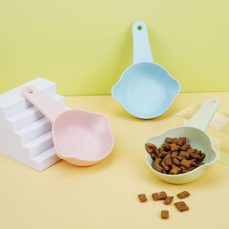 Cartoon Lemon Pet Food Scoop, Eco-friendly PP Material, Candy Color Portion Spoon for Cats