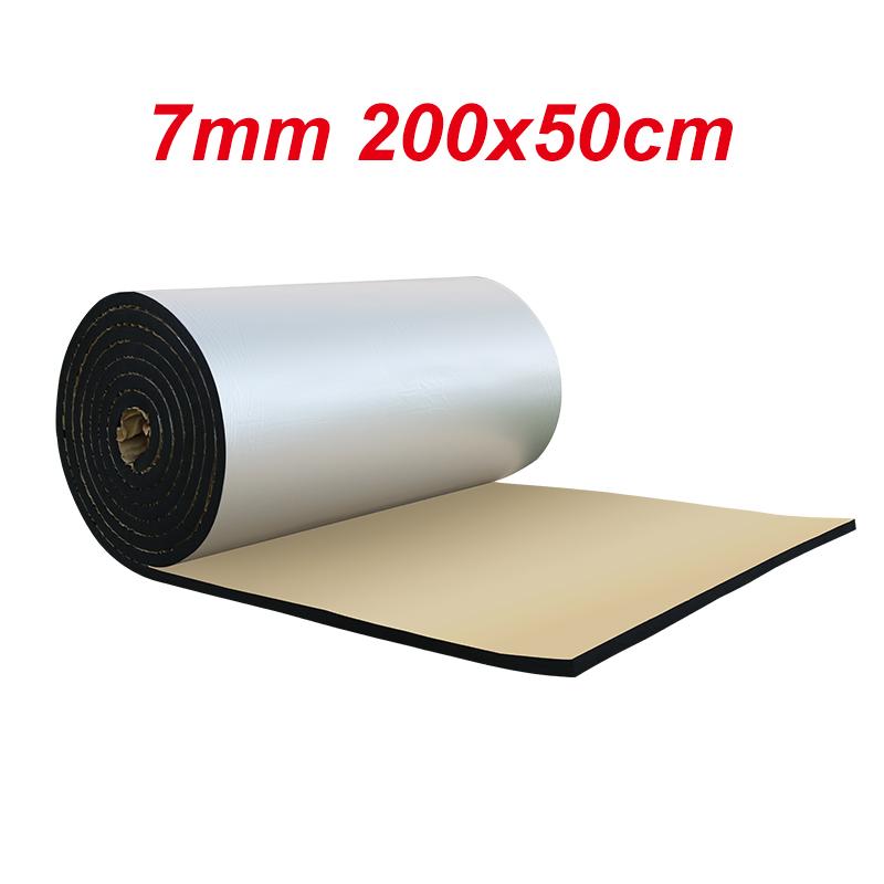 200*50cm 5/7/10mm Car Sound Roof Proofing Deadener Tepelná hluková izolace Protihluková podložka Hood Closed Cell Foot