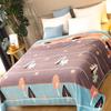 Throw Blanket Cartoon Pattern Thickened Air Conditioning Blanket for Home Bedroom Office Travel