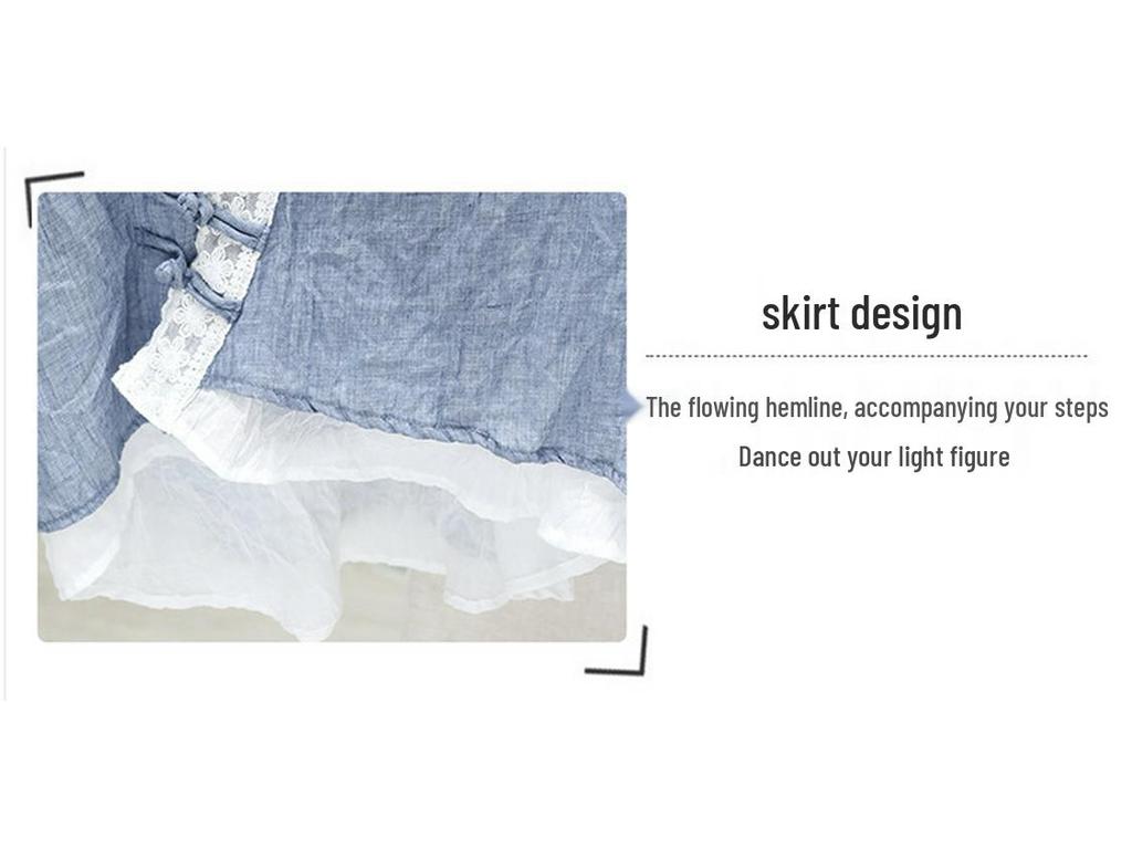 Women's Retro Chinese Style Cotton Linen Blouse with Lace and Oblique Collar – Three-Quarter Sleeve for Spring and Autumn 2024