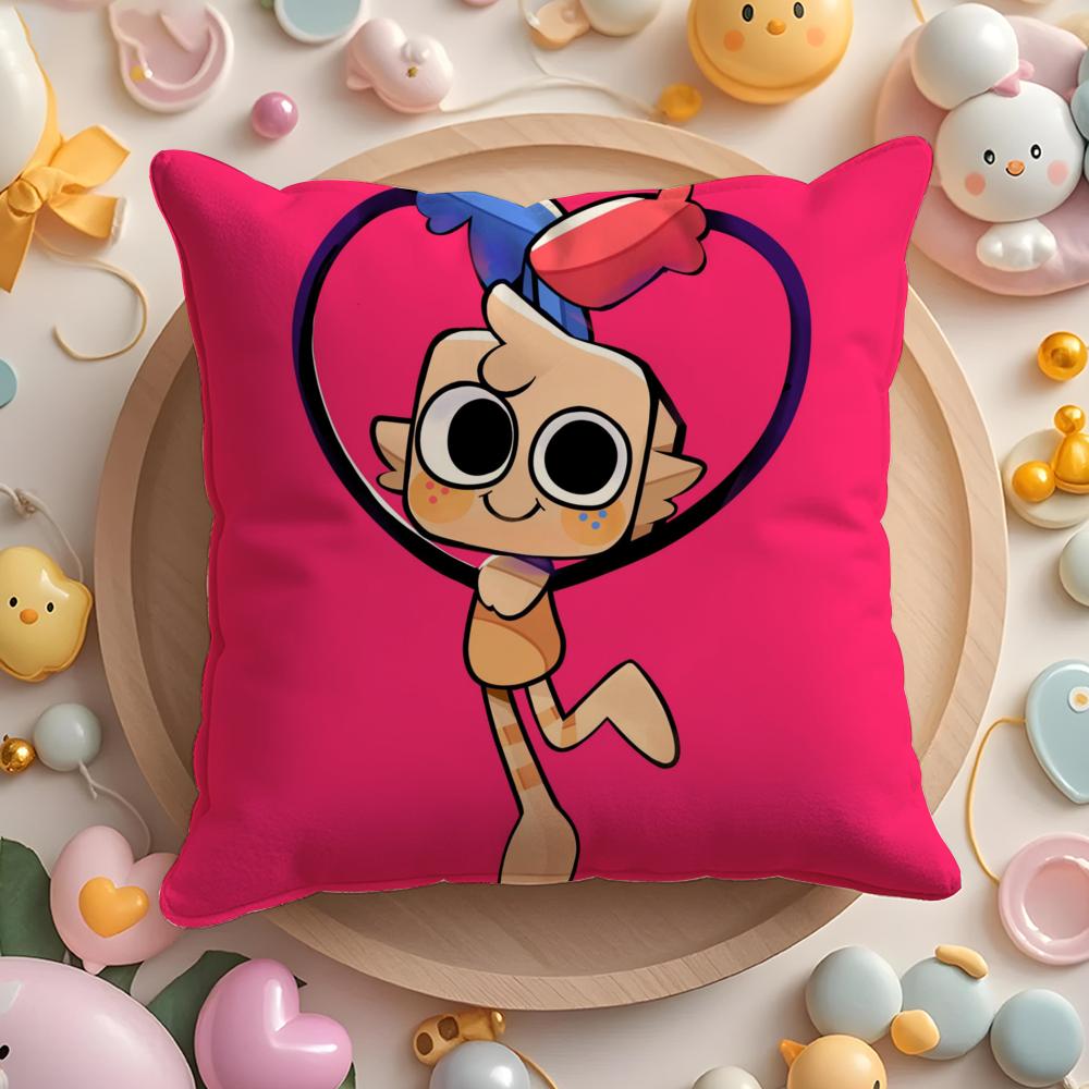 Game D-Dandys World anime Pillow Case Soft Plush Fabric Double-Sided Printed Cushion Cover Warm Winter Sofa Pillow Case